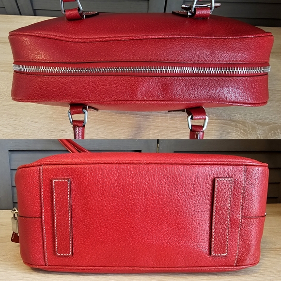 Authentic PRADA Red Bowler Shoulder Bag - Picture 4 of 12
